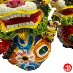 Chiens de Foo (Protection) en résine peint à la main (h8cm)