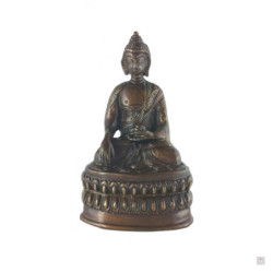 Bouddha ShAKYAMUNi en laiton (h13.5cm)