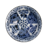 Bol à soupe ramen en porcelaine japonaise BOTAN blanc bleu (d21cm)