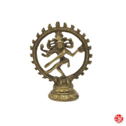 Shiva Nataradja en laiton doré (h10cm)