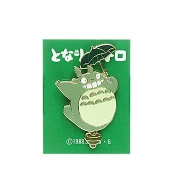Pin's Totoro souriant sur une toupie avec un parapluie - Mon voisin Totoro© (L2.4*h3.6cm)