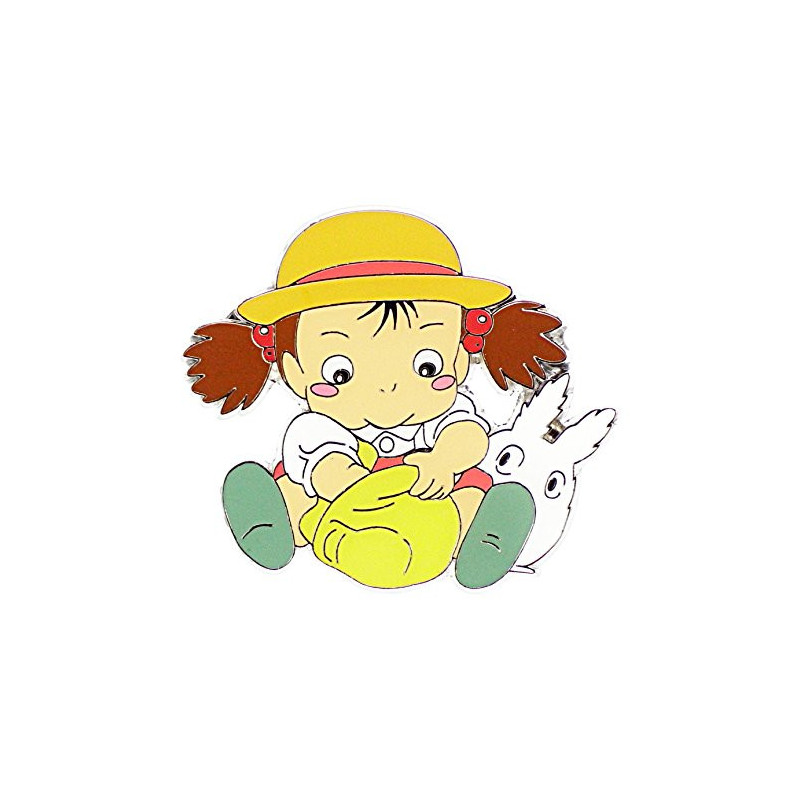 Magnet Mei et Totoro blanc métal émaillé - Mon voisin Totoro© L4.2*h3.5cm)