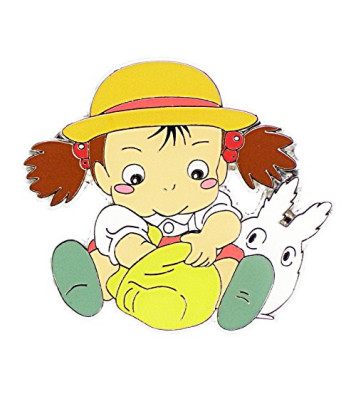 Magnet Mei et Totoro blanc métal émaillé - Mon voisin Totoro© L4.2*h3.5cm)