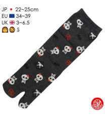 Tabi Socks (S) Chaussettes à orteil japonaises CRâNES KAWAii gris foncé (extensible t34 à t39)