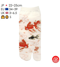 Tabi Socks (S) Socquettes à orteil japonaises KiNGYO blanches (extensible t34 à t39)