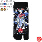 Tabi Socks (S) Socquettes à orteil japonaises ChATS et GEiShA noires (Taille extensible de 34 à 39)