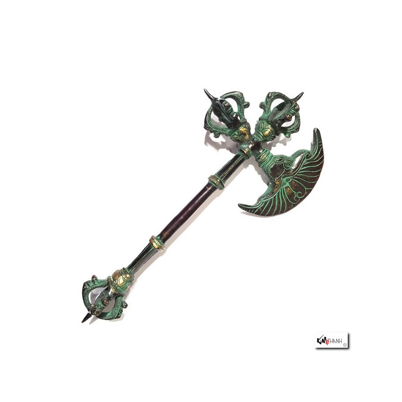 Phurba Parashu en laiton (30cm)