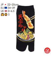 Tabi Socks (S) Socquettes à orteil japonaises TEMPURA bleu nuit (extensible t34 à t39)