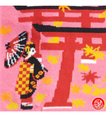 Tabi Socks (S) Socquettes à orteil japonaises MAiKO et TORii jaunes (Taille extensible de 34 à 39)