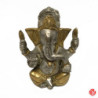 Ganesh en laiton argenté et doré (h12cm)
