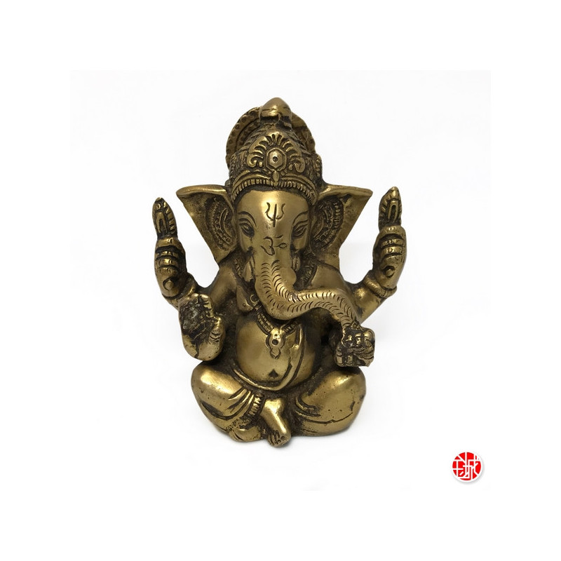 Ganesh en laiton doré (h12cm)