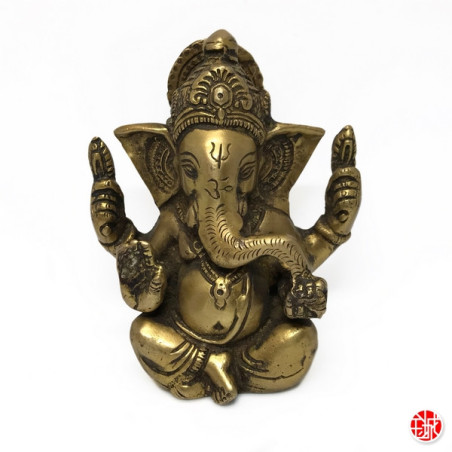Ganesh en laiton doré (h12cm)