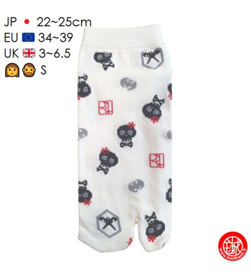 Tabi Socks (S) Socquettes à orteil japonaises CRâNES KAWAii blanches (extensible t34 à t39)