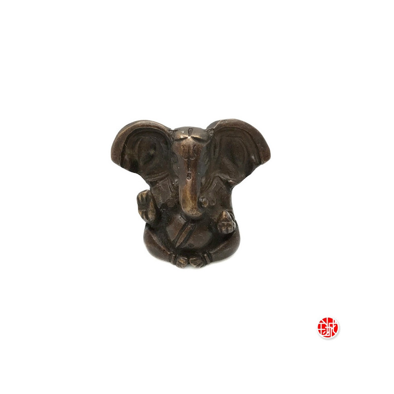 Ganesh assis en laiton bronze (h4.5cm)