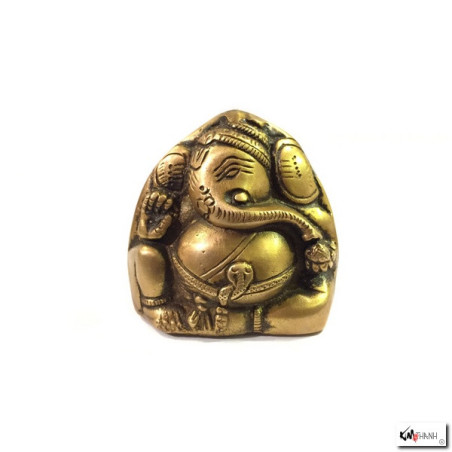 Ganesh assis en laiton (h5cm)