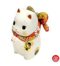 Maneki neko PRièRE en porcelaine japonaise h6.5cm