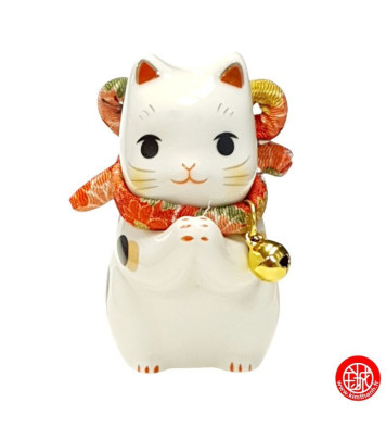 Maneki neko PRièRE en porcelaine japonaise h6.5cm