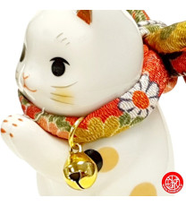 Maneki neko PRièRE en porcelaine japonaise h6.5cm