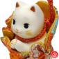 Maneki neko PRièRE dans une POChETTE en porcelaine japonaise h6.5cm