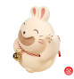 Lapin USAGi SMiLE rose en argile h10cm