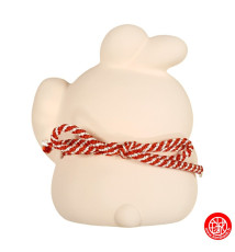 Lapin USAGi SMiLE rose en argile h10cm