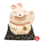 Lapin USAGi SMiLE rose en argile h10cm
