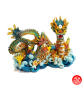Dragon impérial sur les flots en résine peint à la main 16*10*7.5cm