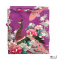Kimono cache-coeur satiné imprimé FLEURS & PAON violet (72cm)