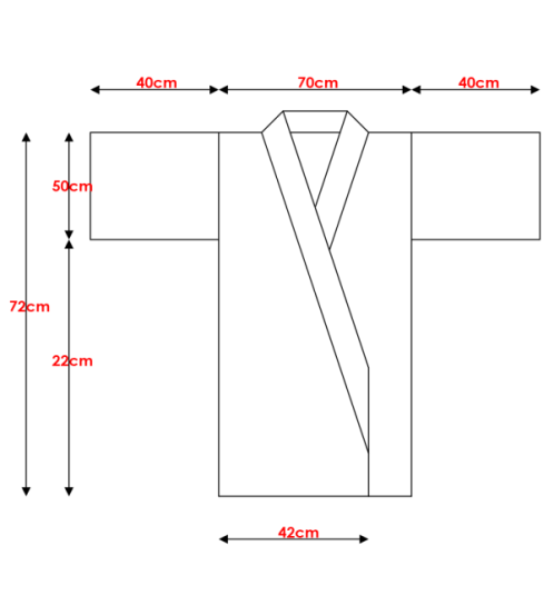 Kimono cache-coeur satiné imprimé GRANdES FLEURS bleu turquoise (72cm) [16820244]
