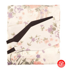 Kimono cache-coeur satiné imprimé PETiTES FLEURS blanc (72cm)