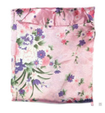 Kimono cache-coeur satiné imprimé PETiTES FLEURS rose clair (72cm)