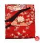 Kimono cache-coeur satiné imprimé PETiTES FLEURS rouge (72cm)