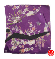 Kimono cache-coeur satiné imprimé PETiTES FLEURS violet (72cm)
