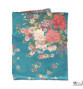 Kimono court satiné 2 poches imprimé PETiTES FLEURS bleu clair (90cm)