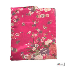 Kimono court satiné imprimé PETiTES FLEURS fushia (90cm)