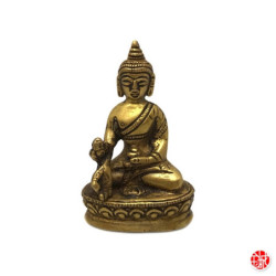 Bouddha MédECiNE en laiton doré (h8cm)