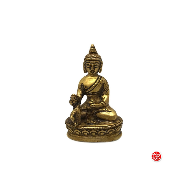 Bouddha MédECiNE en laiton doré (h8cm)