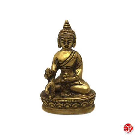 Bouddha MédECiNE en laiton doré (h8cm)