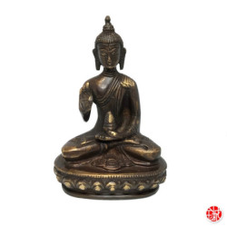 Bouddha Vitarka-Mudr? en laiton (h12cm)