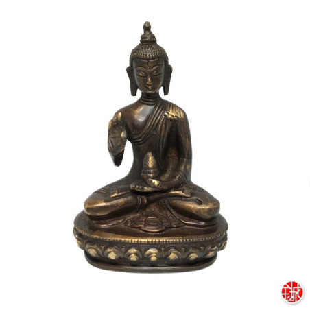 Bouddha Vitarka-Mudr? en laiton (h12cm)