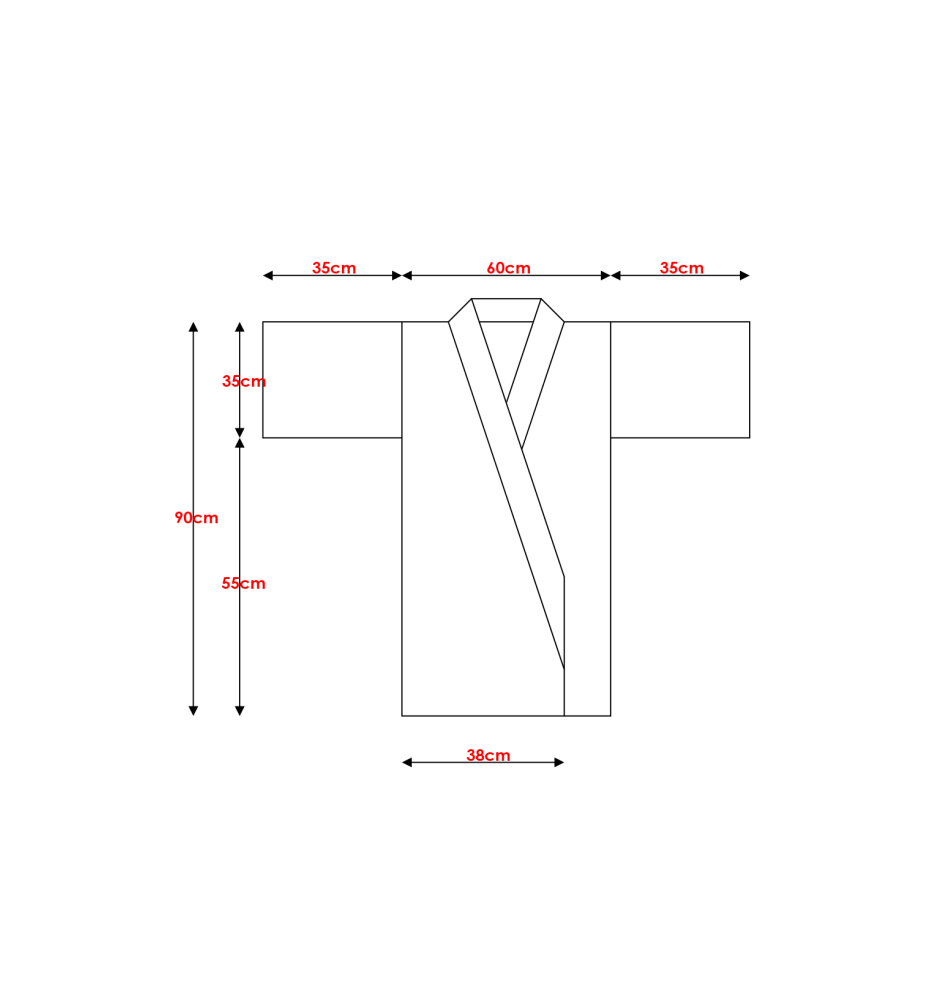 Kimono OBi court satiné imprimé FLEURS & PAON lavande (90cm)