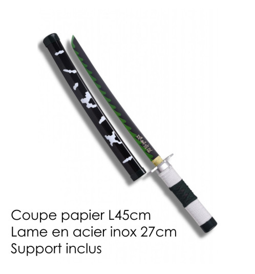 Mini Katana ouvre-lettre lame acier inox 27cm Demon Slayer • SANEMi