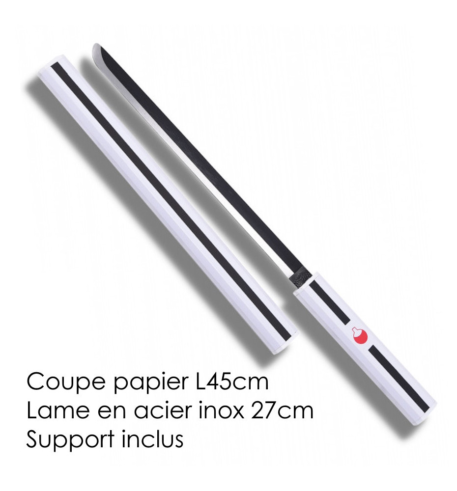 Mini Katana ouvre-lettre lame acier inox 27cm Naruto • SASUKE