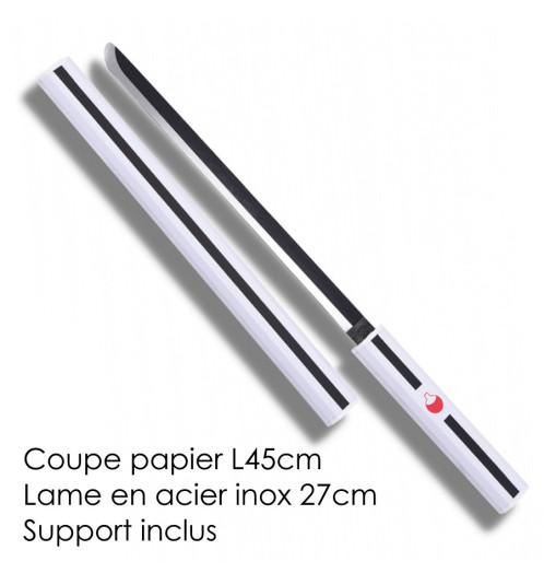 Mini Katana ouvre-lettre lame acier inox 27cm Naruto • SASUKE