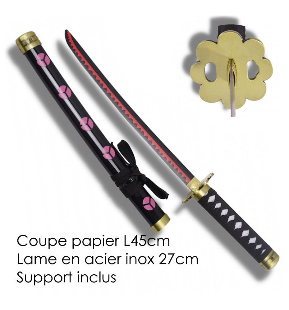 Mini Katana ouvre-lettre lame acier inox 27cm One Piece • ZORO • ShuSUi