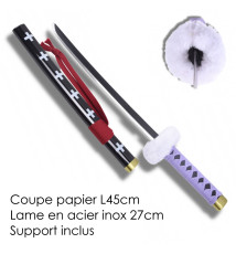 Mini Katana ouvre-lettre lame acier inox 27cm One Piece • TRAFALGAR LAW • KiKOKU