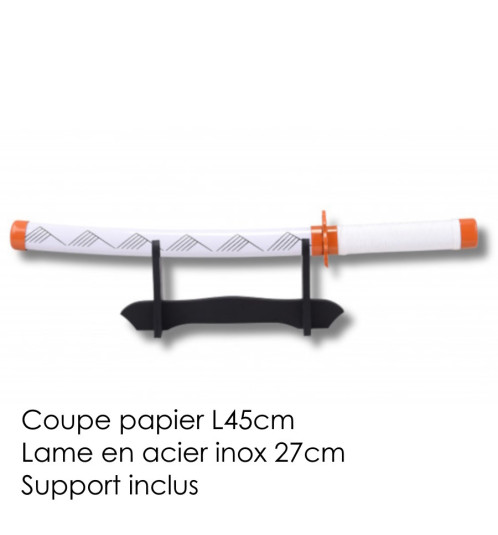 Mini Katana ouvre-lettre lame acier inox 27cm Demon Slayer • RENGOKU