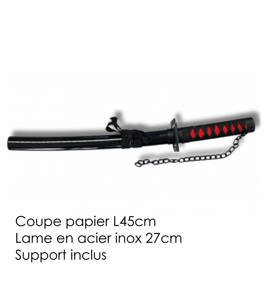 Mini Katana ouvre-lettre lame acier inox 27cm Bleach • IChIGO