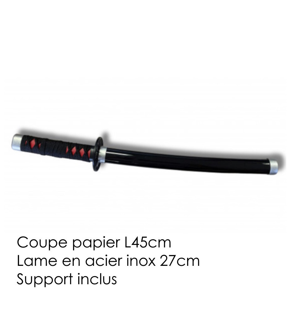 Mini Katana ouvre-lettre lame acier inox 27cm Demon Slayer • TANJiRO Kamado