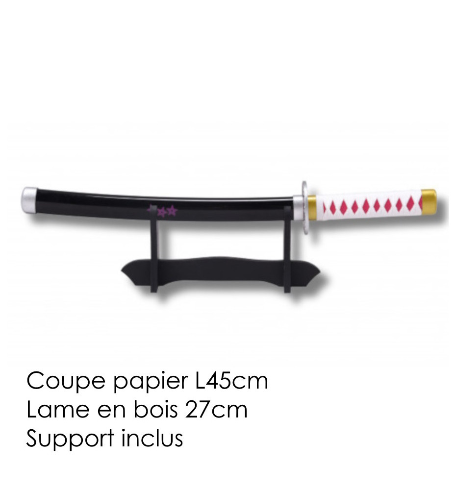 Mini Katana ouvre-lettre lame en bois 27cm • Demon Slayer • KANAO